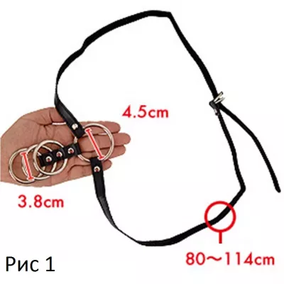 4 кольца на ремне "Cock Ring Harness 4RINGS"