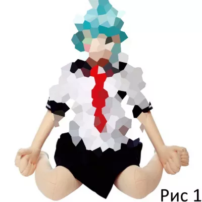 Парик голубой "Angel Doll Long Blue Wig"