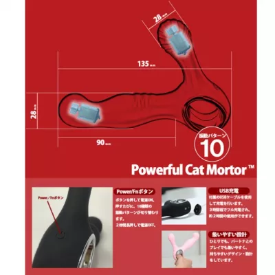 Вибратор для простаты и промежности ''Cat Panchi Enema Black''