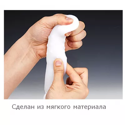 Вибратор "White Cock Sofutobaibu Hen"