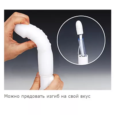 Вибратор "White Cock Sofutobaibu Hen"