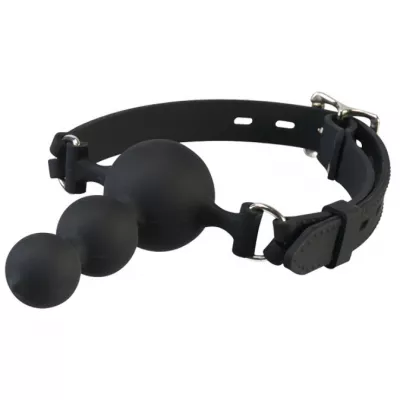 Кляп с фаллоимитатором "Prisoner Premium Ball Cuffs"