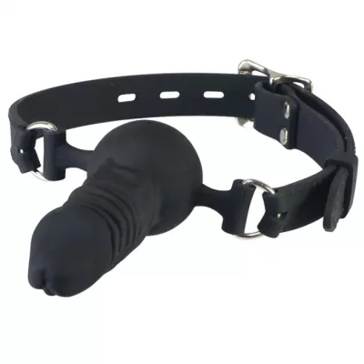 Кляп с фаллоимитатором "Prisoner Premium Dildo Cuffs"