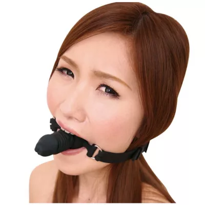 Кляп с фаллоимитатором "Prisoner Premium Dildo Cuffs"