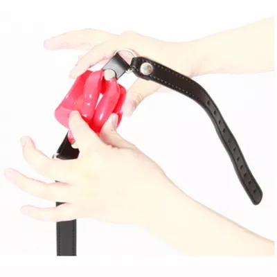 Кляп с кольцом губами "SMV Lip Open Ring Red"