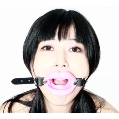 Кляп с кольцом губами "SMV Lip Open Ring Pink"