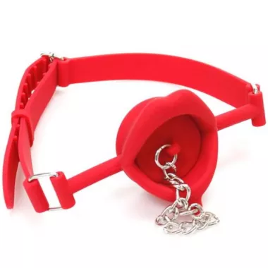 Silicone Gag Lip Cap Red