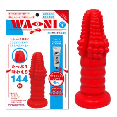 Анальная рельефная пробка "WA-NI hard RED"