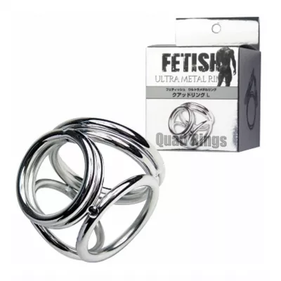 Кольцо эрекционное металлическое "Metal Quad Ring L"