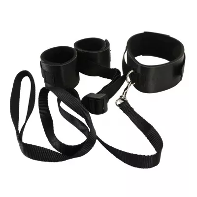 Фиксаторы рук и шеи "Soft SM Handcuffs Back Belt"