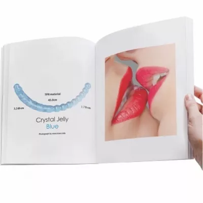 Фаллоимитатор двусторонний "Crystal Jelly TM Blue"