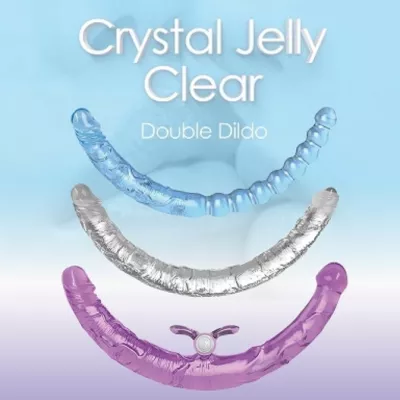 Фаллоимитатор двусторонний "Crystal Jelly TM Clear"