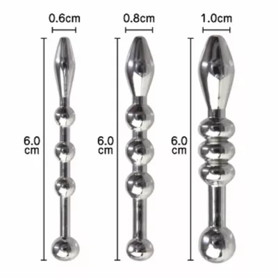 3 уретральных стимулятора "Male Metal Beads 3P Set"