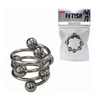 Кольцо эрекционное "Fetish Metal Ring Spiral 28"