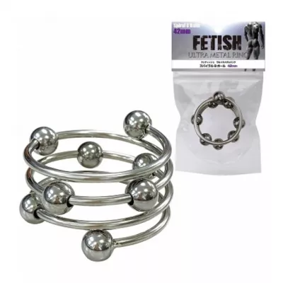 Кольцо эрекционное "Fetish Metal Ring Spiral 42"