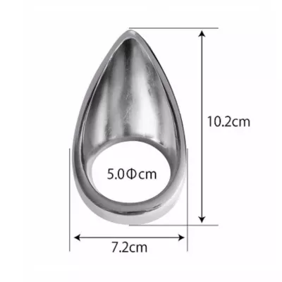 Эрекционное кольцо "Metal Teardrop Cock Ring 50"