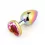 Анальная ювелирка радужная "Heart Plug Pink S"