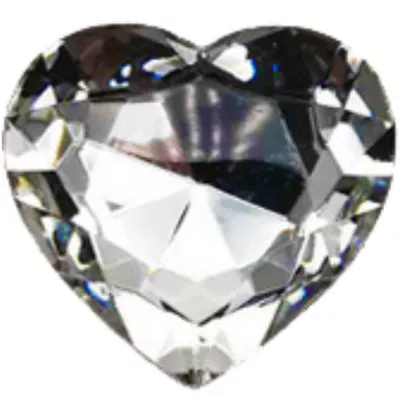 Анальная ювелирка радужная "Heart Plug White S"