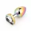 Анальная ювелирка радужная "Heart Plug White M"