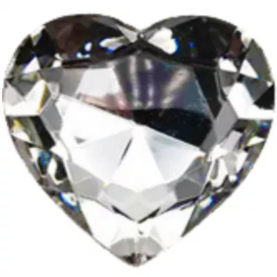 Анальная ювелирка радужная "Heart Plug White M"