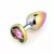 Анальная ювелирка радужная "Heart Plug Rainbow S"