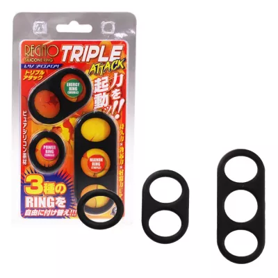 Набор из 3 колец "Regno Silicone Triple Attack"