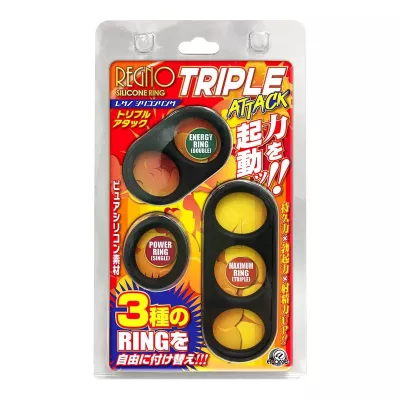 Набор из 3 колец "Regno Silicone Triple Attack"