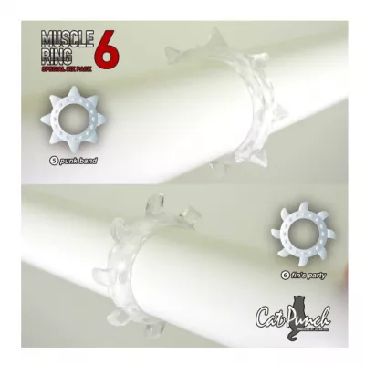 Набор из 6 колец на член "CatPunch MUSCLE RING 6"