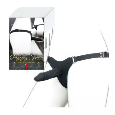 Страпон реалистичный черный "Pegging fetish 1"
