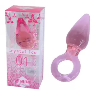 Стеклянный фаллоимитатор "Crystal Ice 01 Coral"