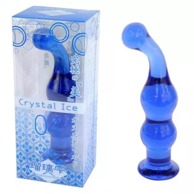 Стеклянный фаллоимитатор "Crystal Ice 04 Rurishizuku"