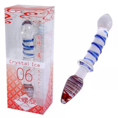 Стеклянный фаллоимитатор "Crystal Ice 06 Sourasen"