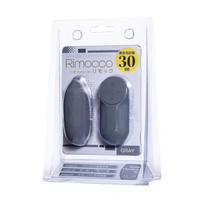 Виброяйцо с ДУ на шнурке "Rimocco Gray"