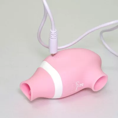 Вакуумный стимулятор с вибрацией "CatPunch F FUNKY PINK"