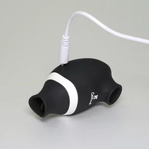 Вакуумный стимулятор с вибрацией "CatPunch F FUNKY BLACK"