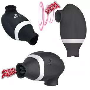 Вакуумный стимулятор с вибрацией "CatPunch F FUNKY BLACK"