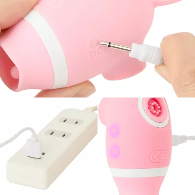 Вакуумный стимулятор с вибрацией "CatPunch H HORNY PINK"