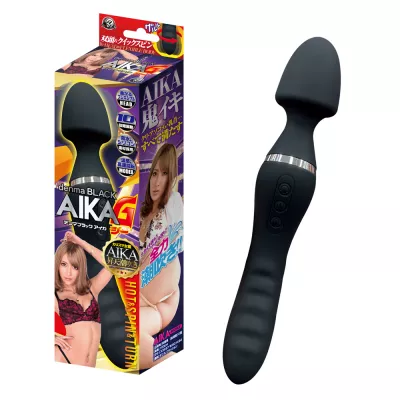 Вибратор двухголовый с подогревом "Denma Black AIKA G"