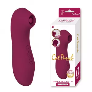 Вакуумный стимулятор с вибрацией "CatPunch Q QUEEN BEE Red"