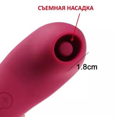Вакуумный стимулятор с вибрацией "CatPunch Q QUEEN BEE Red"