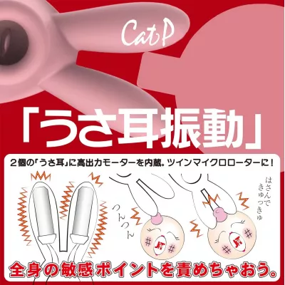 Вакуумный стимулятор с вибрацией "CatPunch N BUNNY PINK"