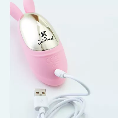 Вакуумный стимулятор с вибрацией "CatPunch N BUNNY BLACK"