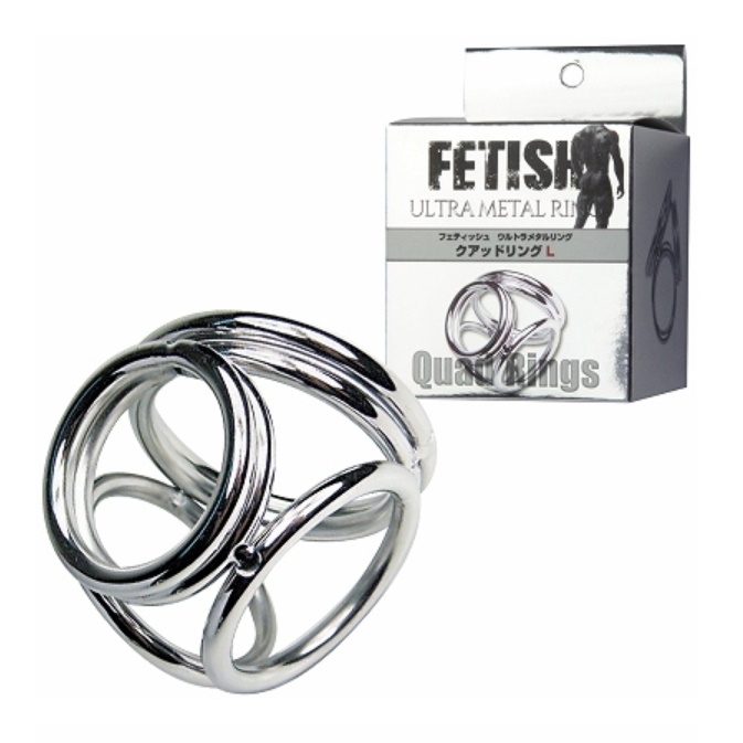 Кольцо эрекционное металлическое Metal Quad Ring L - TOY69.ru эрекционное кольцо foil pack ring