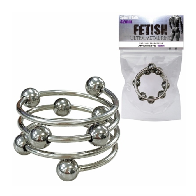 Кольцо эрекционное Fetish Metal Ring Spiral 42 - TOY69.ru эрекционное кольцо foil pack ring